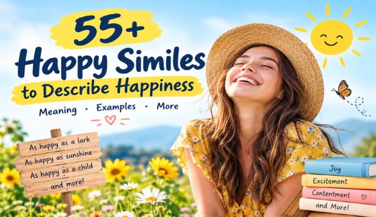 55+ Happy Similes to Describe Happiness